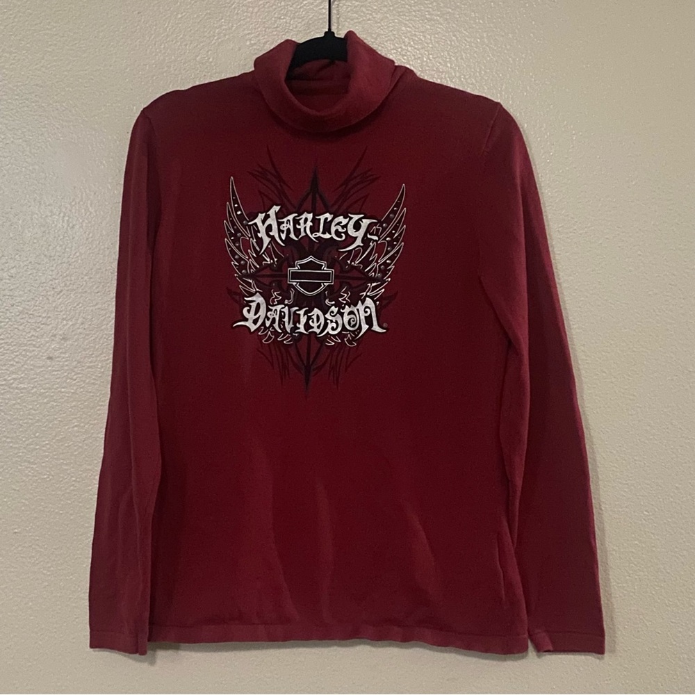 Harley-Davidson Tribal Embellished Turtleneck